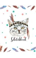 Sketchbook: Cat Sketch book Large Journal With Blank Paper For Drawing, Doodling & Sketching for Cat Lovers