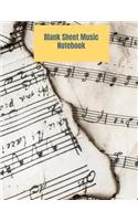 Blank Sheet Music Notebook: Music Manuscript Paper, Staff Paper, Musician Notebook 8.5 x 11, 100 pages