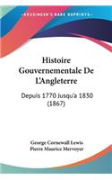 Histoire Gouvernementale De L'Angleterre
