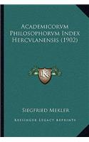 Academicorvm Philosophorvm Index Hercvlanensis (1902)