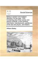 Bailey's Western and Midland Directory; For the Year, 1783. Containing Alist of the Names and Places of Abode, of the Bankers, Merchants, Manufacturers, Gentlemen of the Law and Physic, and Traders: (English)