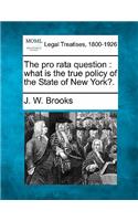 Pro Rata Question