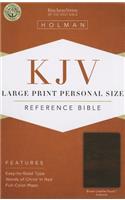 KJV Large Print Personal Size Reference Bible, Brown LeatherTouch Indexed