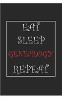 Eat Sleep Genealogy Repeat Journal Gift