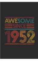 Awesome Since 1952: Graph Ruled Notebook - Journal for Birthday Gift Idea