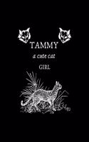 TAMMY a cute cat girl: Sketch Book: 8.5" X 11", Personalized Artist Sketchbook: 120 pages, Sketching, Drawing and Creative Doodling. Sketchbook to Draw