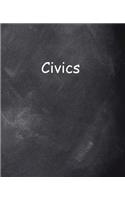 School Composition Civics Chalkboard Style 200 Pages: (Notebook, Diary, Blank Book)(School Theme Composition Notebooks)