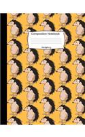 Hedgehog Composition Notebook: Modern Cartoon Animal College Ruled Book for School and Work, Journaling and Writing Notes for Girls, Boys and Teens, for Students and Teachers