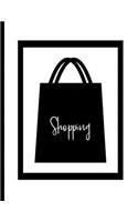Shopping Notebook Black and White Shopping Bag