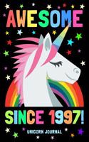 Awesome Since 1997 Unicorn Journal