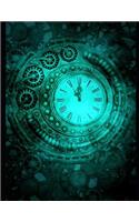 Steampunk Clock Sci-Fi Notebook