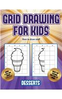 How to draw stuff (Grid drawing for kids - Desserts)