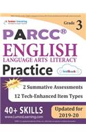 PARCC Test Prep: Grade 3 English Language Arts Literacy (ELA) Practice Workbook and Full-length Online Assessments: PARCC Study Guide