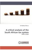 critical analysis of the South African tax system