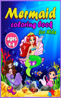 Mermaid Coloring Book For Kids Ages 4-8