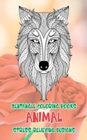 Zentangle Coloring Books - Animal - Stress Relieving Designs