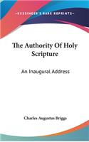 Authority Of Holy Scripture