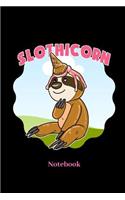 Slothicorn Notebook: Lined journal for unicorn, summer, ice cream and sloth fans - paperback, sketchbook, diary gift for men, women and children