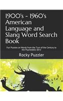 1900's - 1960's American Language and Slang Word Search Book
