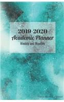 2019-2020 Academic Planner Weekly and Monthly Tortoise Universe Abstract