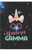 Unicorn Gamma: Family Grandma Women Mom Memory Journal Blank Lined Note Book Mother's Day Holiday Gift