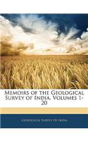 Memoirs of the Geological Survey of India, Volumes 1-20