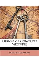 Design of Concrete Mixtures