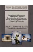 Securities and Exchange Commission V. National Securities, Inc. U.S. Supreme Court Transcript of Record with Supporting Pleadings