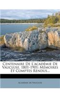 Centenaire De L'académie De Vaucluse, 1801-1901