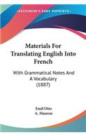 Materials For Translating English Into French