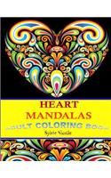 Adult Coloring Book: Heart Mandalas Stress Relief Designs