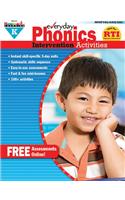 Everyday Phonics Intervention Activities Grade K New! [With CDROM]