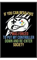 Funny video gaming geek gamer controller: A Cute Notebook for Kids (as a gift) .... with more than 100 lined page - Composition Size (6*9)