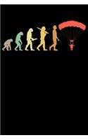 Skydiver Notebook: Retro Skydiving Evolution 6 x 9 (A5) Graph Paper Squared Journal Gift For Skydivers & Parachutists (108 Pages)