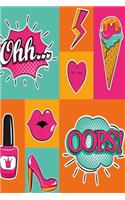 Ohh Oops Popart Cartoon notebook