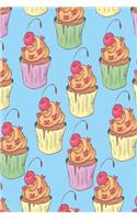 Colorful Cupcakes: Dot Grid 6x9 Dotted Bullet Journal and Notebook with colorful cupcakes 120 Pages