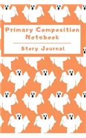 Primary Composition Notebook Story Journal: Wide Ruled Story Telling Lined Composition Journal: Half Picture Drawing Space Half Writing Space - 110 Page School Exercise Book - Orange - Coffin 