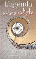 L'agenda minimaliste 2020: planificateur mensuel à cases avec 2 pages libres et lignées pour chaque mois - vue fluide en double page avec blocs et puces - calendrier rapide en