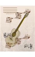 Guitar Tablature Manuscript Paper - 200 Page Book 8.5 x 11 - Guitar Tab Notebook: Guitar Tablature Manuscript Paper - 200 Page Book 8.5 x 11 - Guitar Tab Notebook: Blank Sheet Music With Chord Boxes