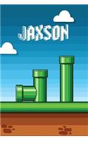 Jaxson: Vintage Video Game Personalized Name Notebook Journal Diary Sketchbook with 120 Lined Pages 6x9