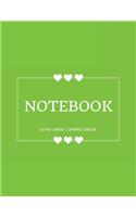 Notebook Extra Large: Spring Green: Notebook 8.5 X 11: Notebook 400 Pages