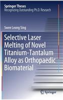 Selective Laser Melting of Novel Titanium-Tantalum Alloy as Orthopaedic Biomaterial