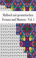 Malbuch mit geometrischen Formen und Mustern