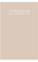 Planificateur de semestre: Planificateur de semestre pour les étudiants et les élèves avec un horaire pour 4 semestres - Design: Beige