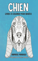 Livres à colorier pour adultes - Soulagement du stress Mandala - Animaux Mandala - Chien