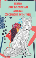 Livre de coloriage - Conceptions anti-stress - Animaux - Renard