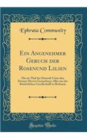 Ein Angenehmer Geruch der Rosenund Lilien: Die im Thal der Demuth Unter den Dornen Hervor Gemachsen; Alles aus der Brüderlichen Gesellschafft in Bethania (Classic Reprint)