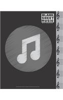 Blank Sheet Music Notebook - 100 Pages Of Blank Manuscript Paper - 8x10