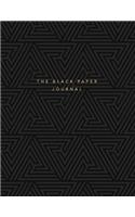 The Black Paper Journal: 8.5x11 Black Paper Notebook - College Ruled - Triangular Geometric Pattern(10 Black Journals)
