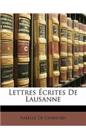 Lettres Ecrites de Lausanne